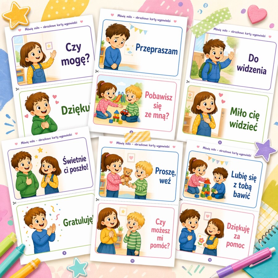 Mówię miło – obrazkowe karty wypowiedzi