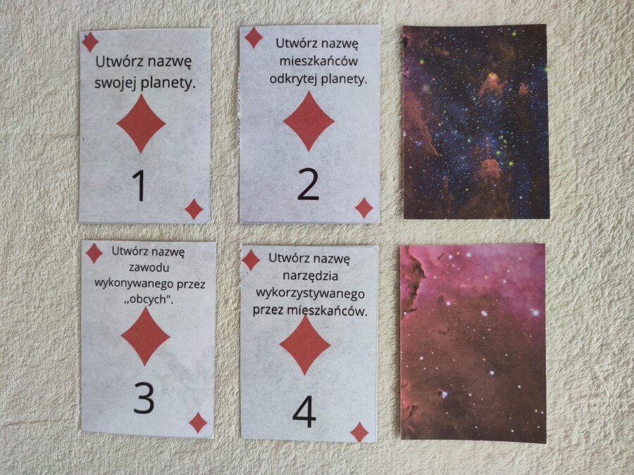 Neologizmy - karty do gry - zadania