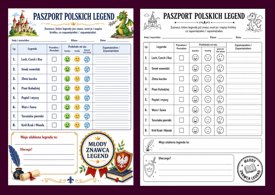 📘 LEGENDY MIESIĄCA - podróże z opowieścią przez cały rok – kompletna innowacja pedagogiczna dla klas 4-6