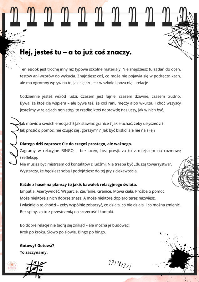 Poza tablicą. relacyjne bingo -