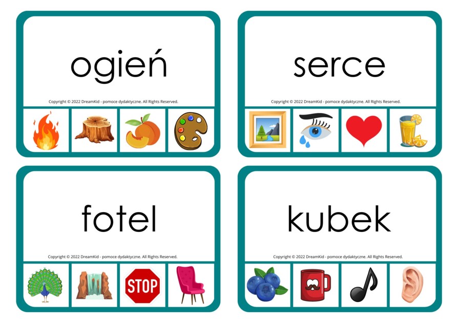 KLAMERKOWE POMOCE WYRAZY 5-LITEROWE 116 KART