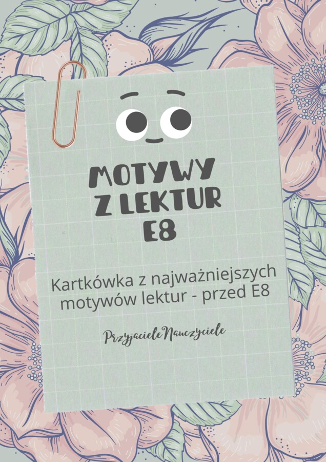 Kartkówka - motywy z lektur dla klas 8