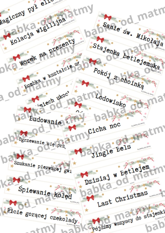 Kalambury na święta - 100 haseł podzielonych na 10 kategorii
