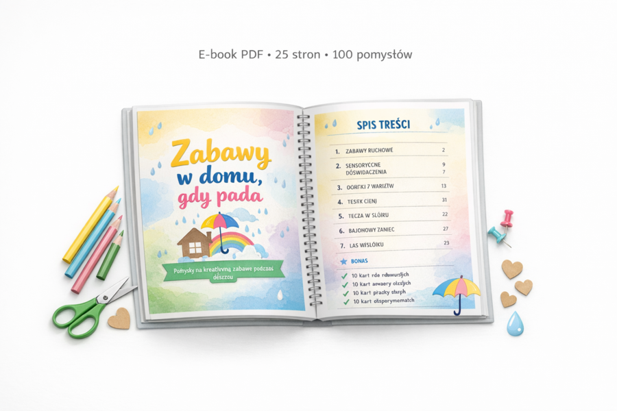 Zabawy w domu, gdy pada – poradnik PDF