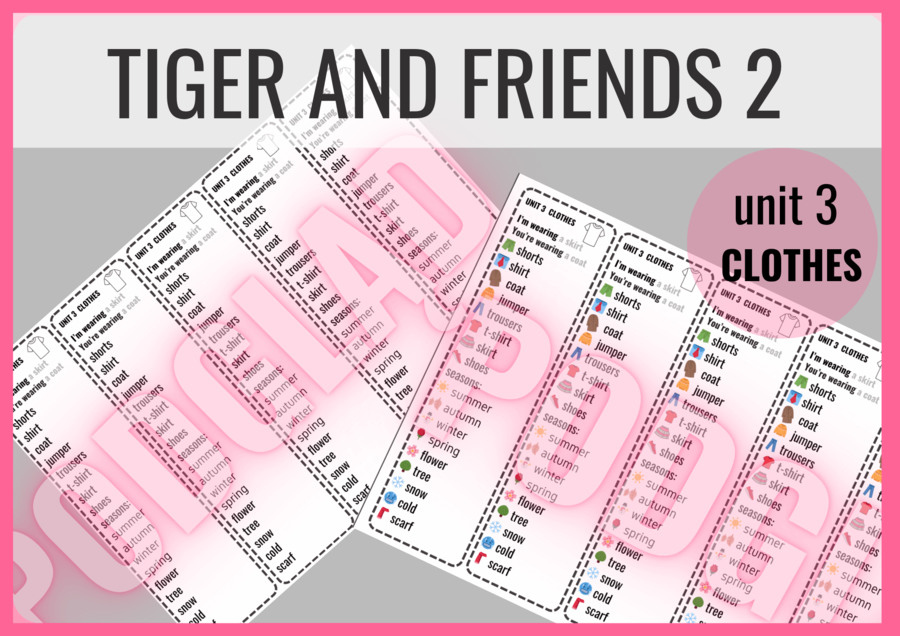 Tiger and Friends 2 unit 3 – zakładki do książki