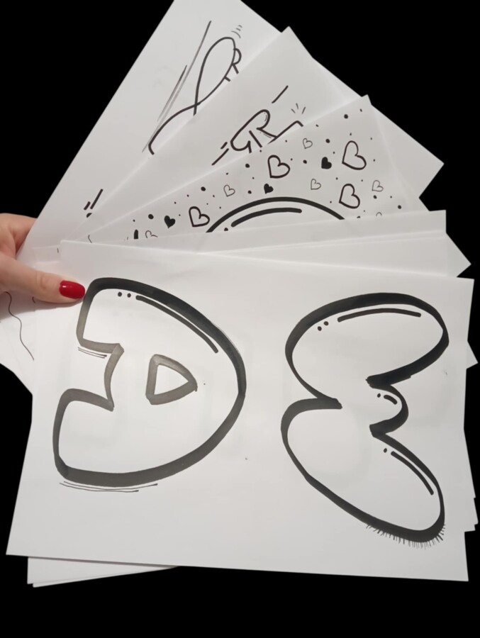 Walentynkowy zestaw edukacyjny — czarno-biały PDF do druku