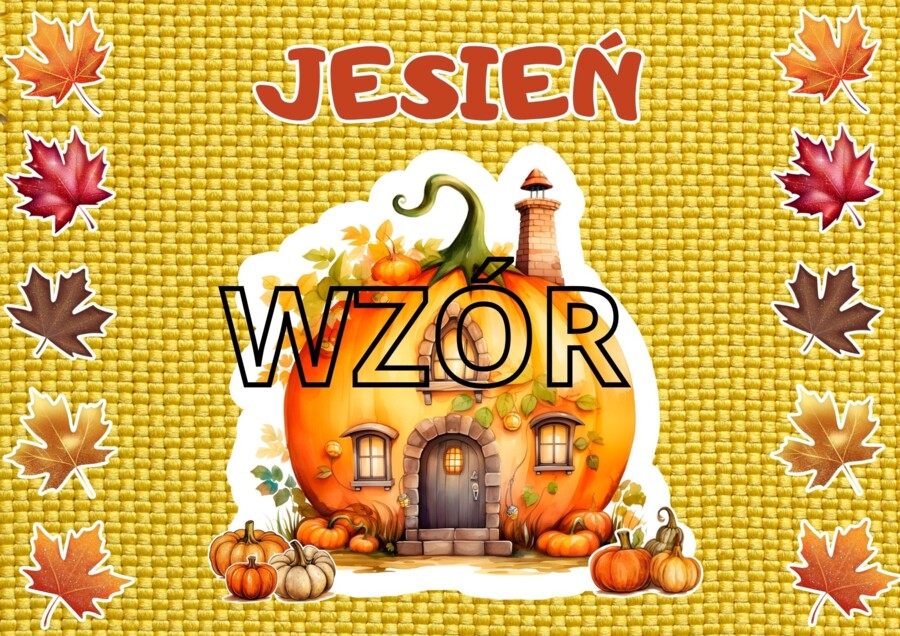 PRZEPIĘKNA GAZETKA JESIENNA 2 WZORY