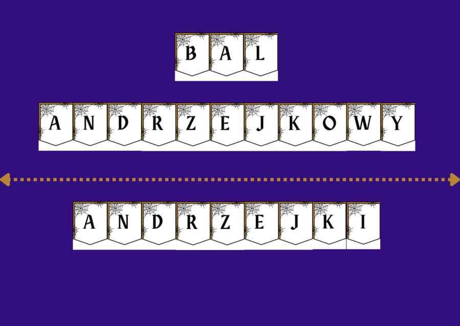 ANDRZEJKI – biblioteka – świetlica – przedszkole – GIRLANDA – gazetka – wersja 2