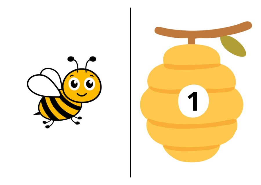 Pszczółki - liczenie w zakresie 10