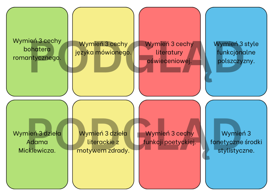 Gra 5 sekund powtórzenie do matury