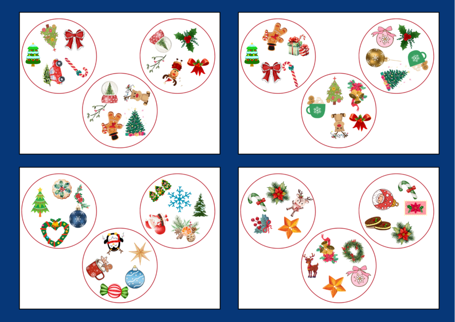 BOŻE NARODZENIE – dooble – biblioteka – świetlica – przedszkole – 36 szt. - wersja 2