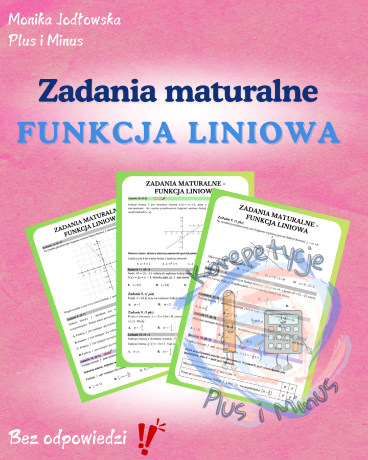 Zadania maturalne - funkcja liniowa