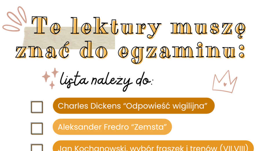 Egzamin ósmoklasisty - check listy