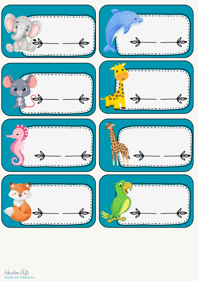 ETYKIETY, ZNACZKI - 96 wzorów