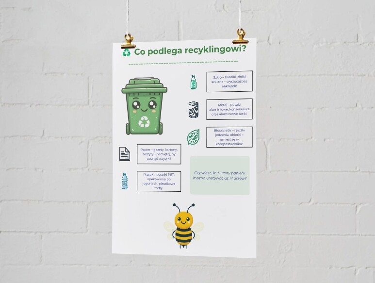 Infografiki. Jak oszczędzać wodę? Jakie odpady podlegają recyklingowi? Co można zrobić dla Ziemi?