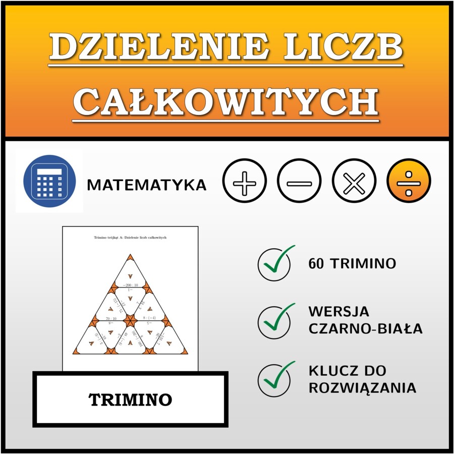 Trimino - Dzielenie liczb całkowitych | matematyka