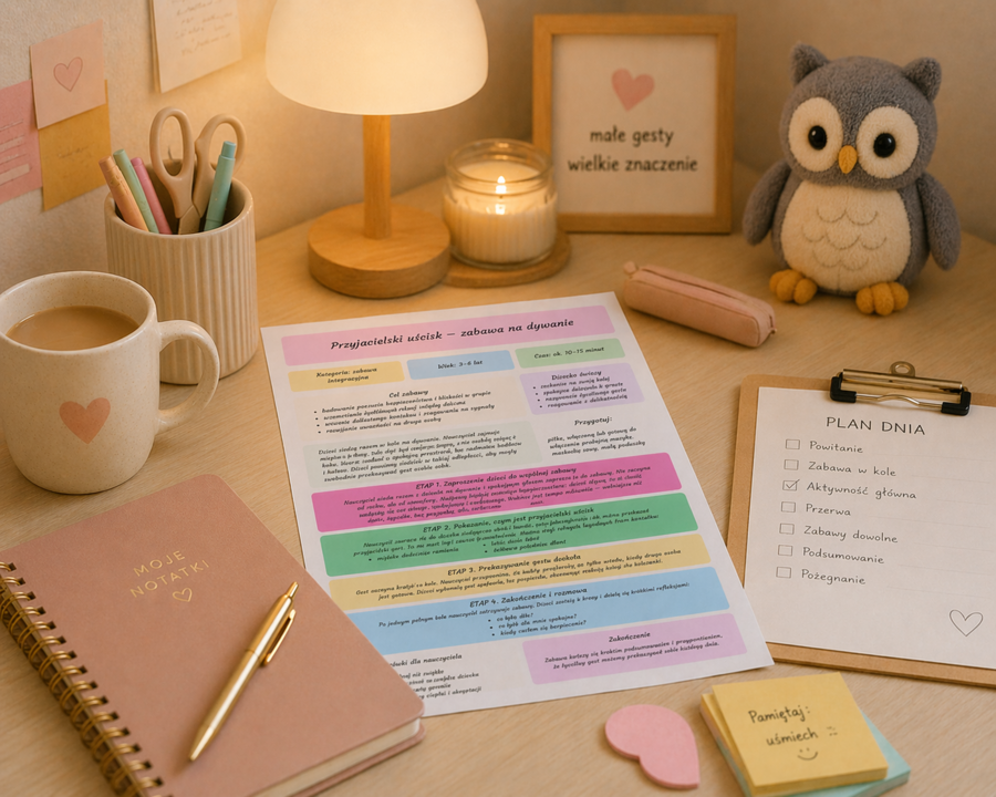 Przyjacielski uścisk – zabawa na dywanie