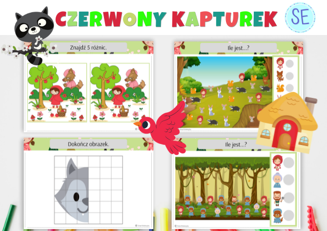 Czerwony Kapturek - Zestaw zadań