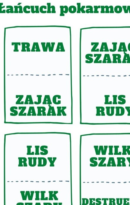 Łańcuchy pokarmowe - domino