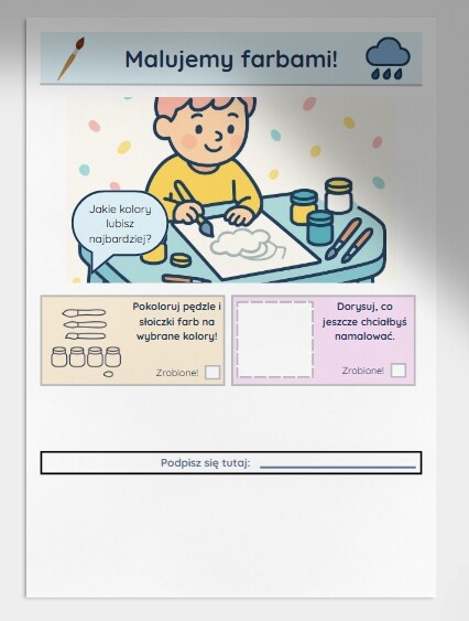 Karty pracy: "Co robić, gdy pada deszcz?"