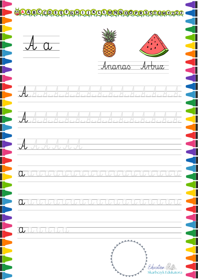 ALFABET - nauka pisania