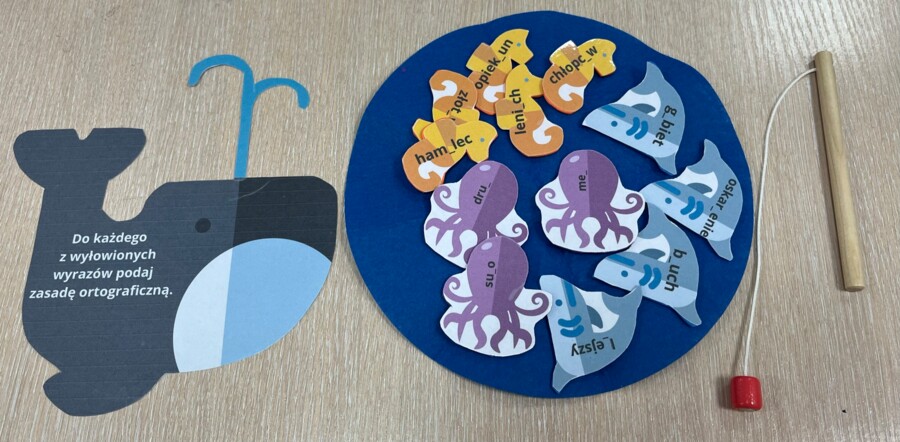 Ortografia - rybki - zabawa - różne zasady