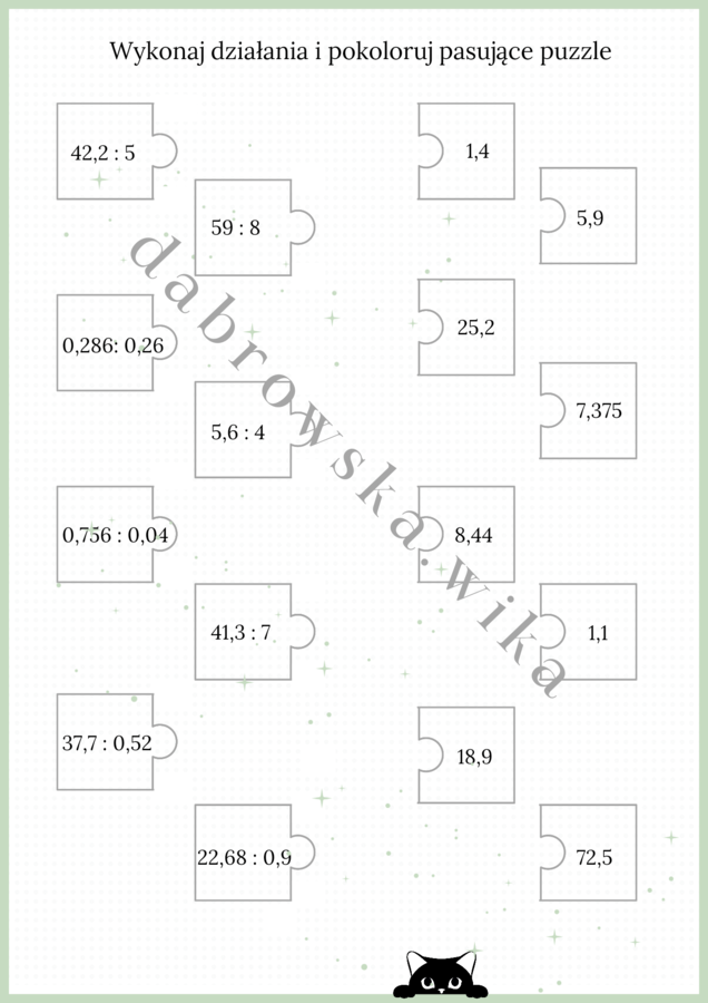 Dzielenie ułamków dziesiętnych