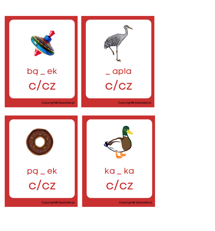 Różnicowanie słuchowe - utrwalanie głosek szumiących i syczących