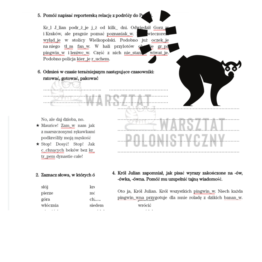 Ortografia z Królem Julianem - pisownia ó/u