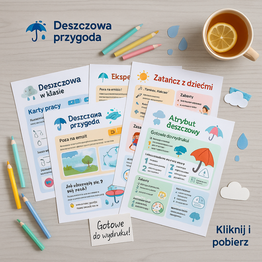 Deszczowa przygoda w klasie. Scenariusz lekcji o zjawiskach atmosferycznych.