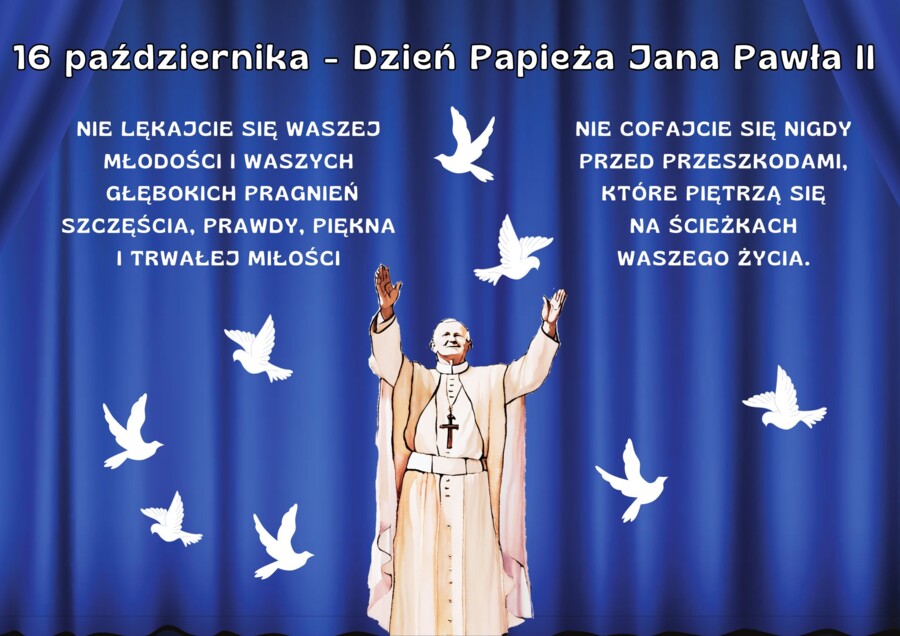 Dekoracja na uroczystość z okazji 16 października Dnia Papieża Jana Pawła II