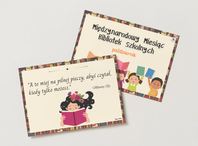 Międzynarodowy Miesiąc Bibliotek Szkolnych - październik - GAZETKA 24 strony