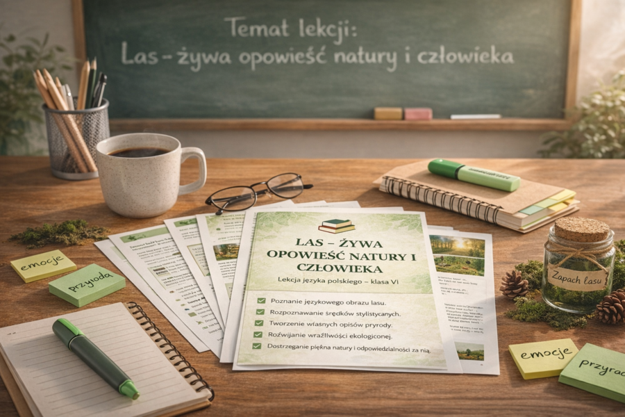 Scenariusz lekcji języka polskiego. KS. JAN TWARDOWSKI "O LASACH"