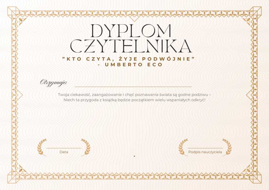 Dyplom czytelnika