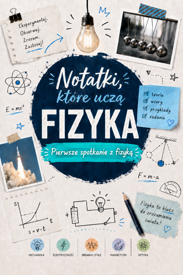 Notatki, które uczą – Fizyka.  Pierwsze spotkanie z fizyką cz. 1