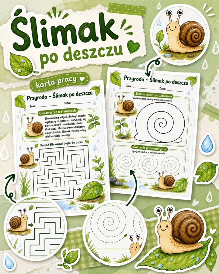 Ślimak po deszczu