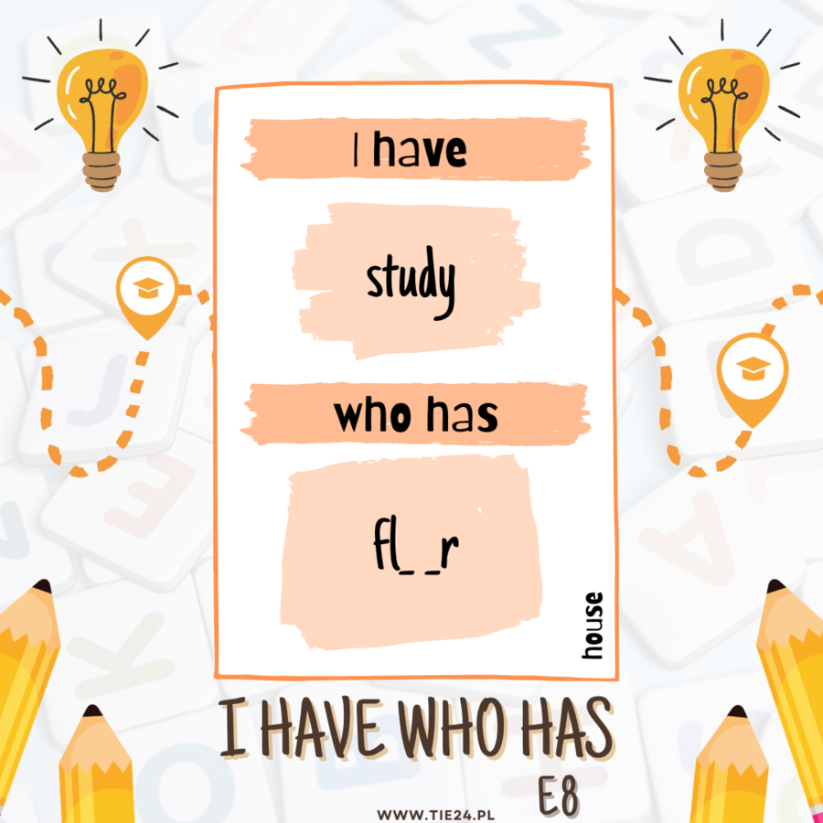 E8 angielski - zestawy I have who has