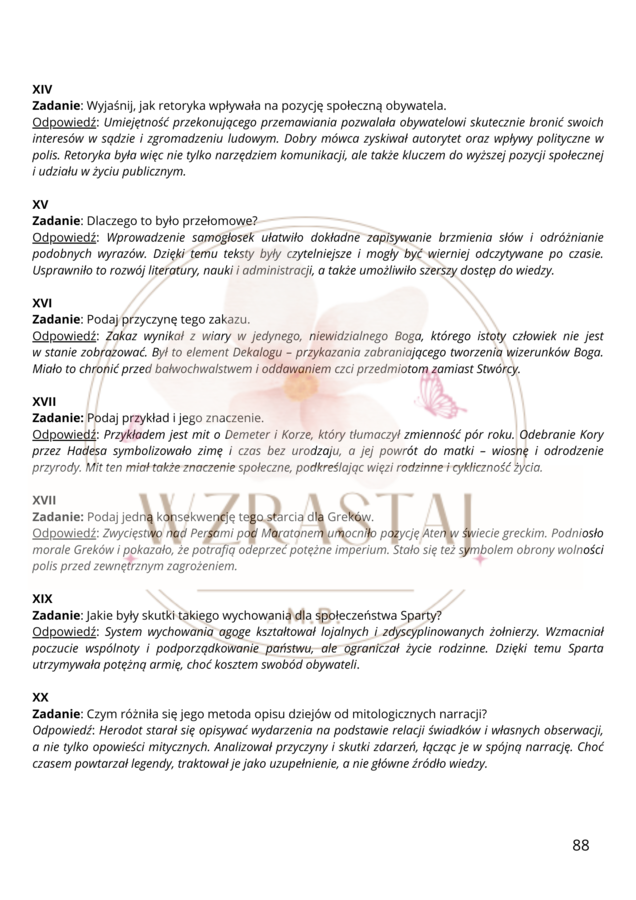 Na osi czasu - starożytność - powtórka do matury