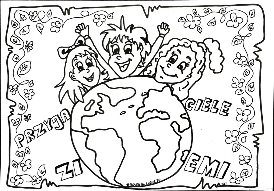 Przedszkole. Dzień Ziemi (kolorowanka 2)