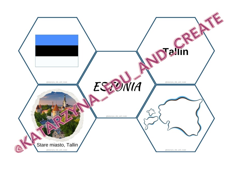 PUZZLE-HEKSY państwa Unii Europejskiej