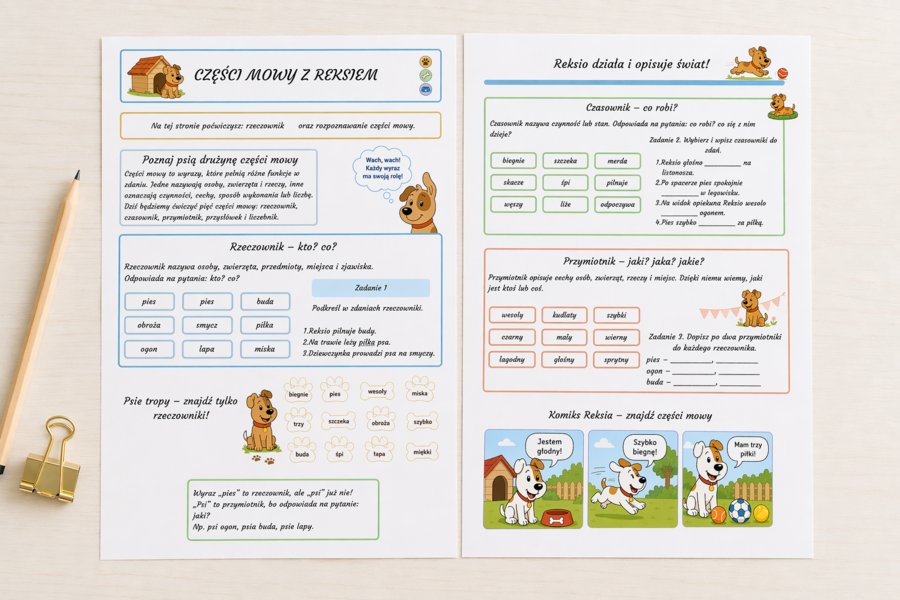 Części mowy z Reksiem