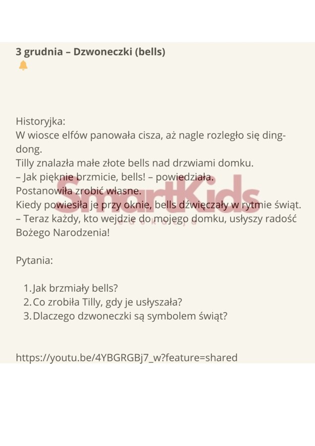 KALENDARZ ADWENTOWY DLA PRZEDSZKOLAKÓW-ANGIELSKI🎅🏼