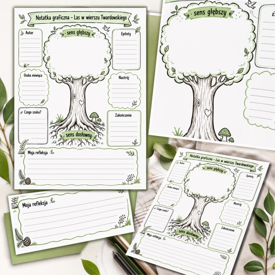 Notatka graficzna. Las w wierszu Twardowskiego