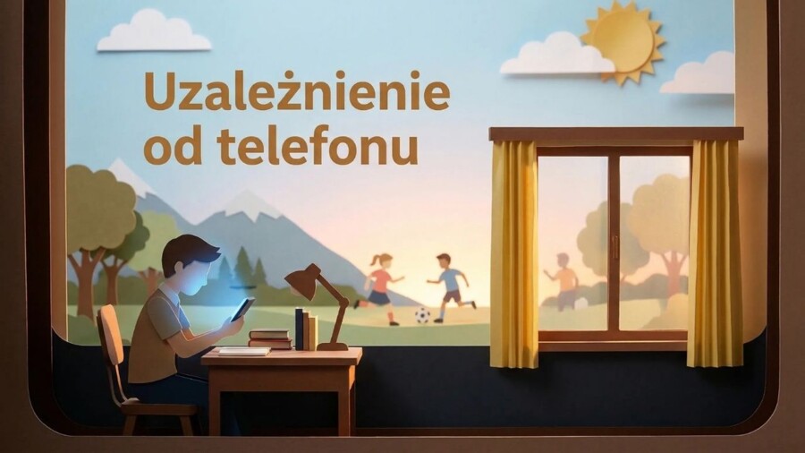 Uzależnienie od telefonu (gazetka szkolna / prezentacja)