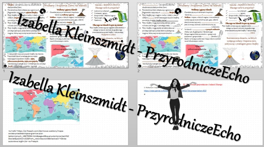 Minizestaw na temat „Wulkany i trzęsienia Ziemi na Islandii” – sketchnotka + karta pracy w power point + gratisowy link do prezentacji multimedialnej niekomercyjnej wykonanej w genial.ly do indywidualnego pobrania i użycia do celów niekomercyjnych. Geogr