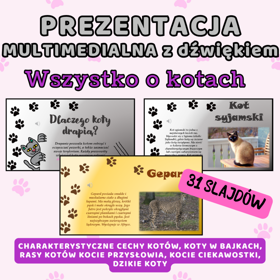 Prezentacja multimedialna - WSZYSTKO O KOTACH