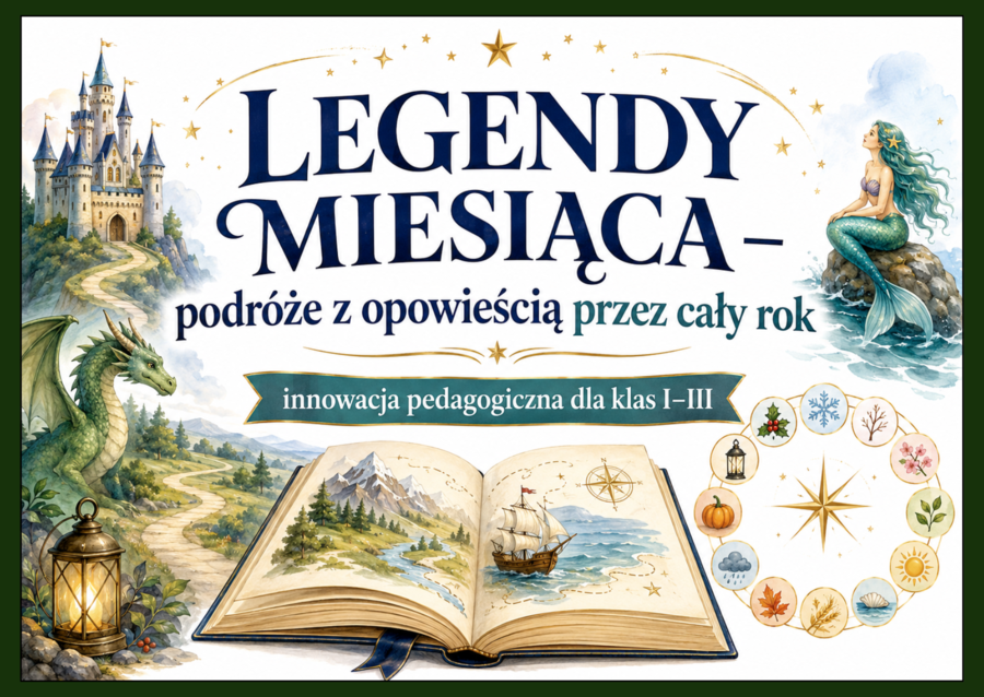 📗 LEGENDY MIESIĄCA - podróże z opowieścią przez cały rok – kompletna innowacja pedagogiczna dla klas I–III