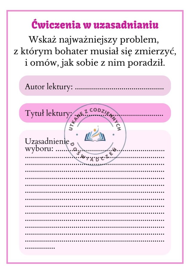 Karty ćwiczeń – fundament nauki uzasadniania i argumentacji. Level 11