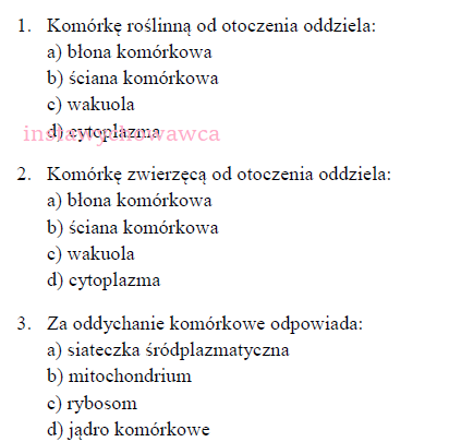 Komórka roślinna i zwierzęca