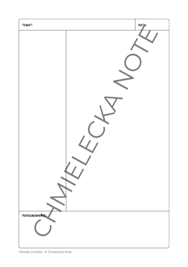 Jak robić notatki? Metoda Cornella – kompletny przewodnik PDF